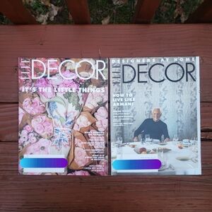 (2) Elle Decor Magazines - April and May 2025 Issues